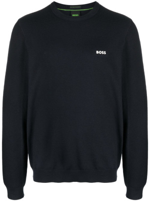 

Logo-patch round-neck jumper, BOSS Logo-patch round-neck jumper