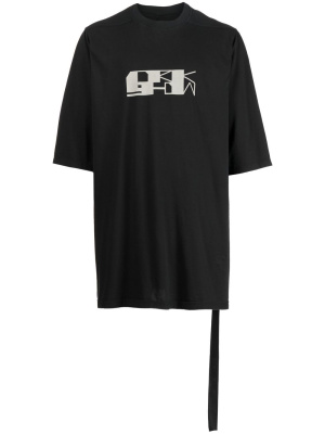 

Logo-print detail T-shirt, Rick Owens DRKSHDW Logo-print detail T-shirt