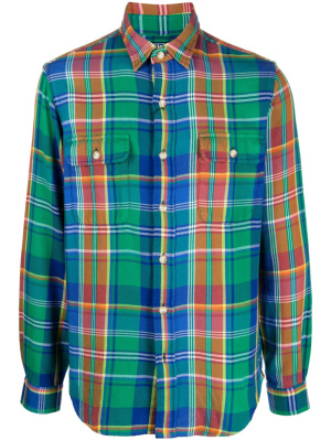 

Plaid-check cotton shirt, Polo Ralph Lauren Plaid-check cotton shirt