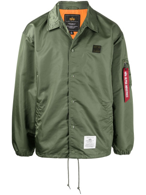 

Logo-patch shirt jacket, Alpha Industries Logo-patch shirt jacket