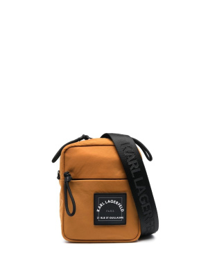 

Logo-patch shoulder bag, Karl Lagerfeld Logo-patch shoulder bag