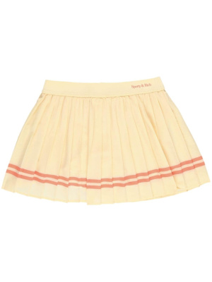 

Pleated logo-waistband skirt, Sporty & Rich Pleated logo-waistband skirt