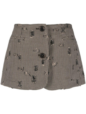 

Houndstooth-pattern distressed miniskirt, Acne Studios Houndstooth-pattern distressed miniskirt