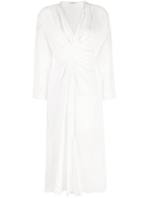 

Gathered-detail long-sleeve dress, SANDRO Gathered-detail long-sleeve dress