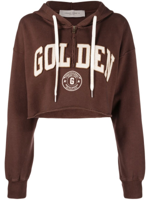 

Logo-patch cropped hoodie, Golden Goose Logo-patch cropped hoodie