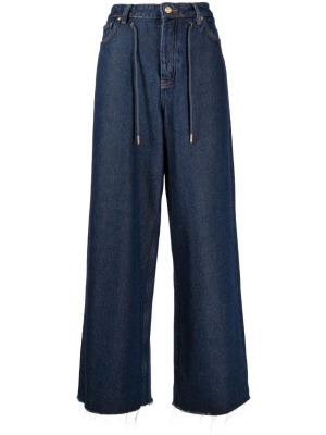 

Wide-leg drawstring jeans, GANNI Wide-leg drawstring jeans