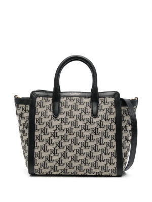 

Tyler 24 monogram canvas tote bag, Lauren Ralph Lauren Tyler 24 monogram canvas tote bag