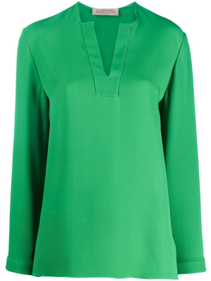 

V-neck silk blouse, Valentino Garavani V-neck silk blouse