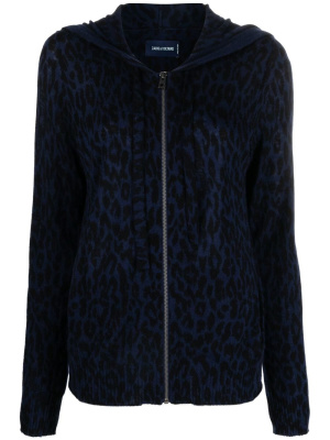 

Cassy leopard-print cashmere cardigan, Zadig&Voltaire Cassy leopard-print cashmere cardigan