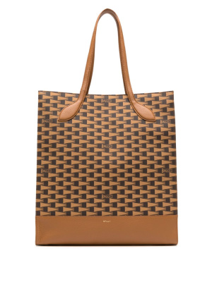 

Pennant-print faux-leather tote bag, Bally Pennant-print faux-leather tote bag