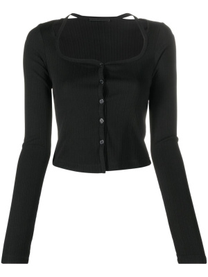 

Square-neck buttoned cardigan, Helmut Lang Square-neck buttoned cardigan