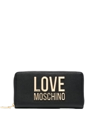 

Logo-lettering zipped wallet, Love Moschino Logo-lettering zipped wallet