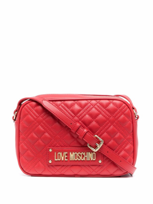 

Logo-lettering quilted crossbody bag, Love Moschino Logo-lettering quilted crossbody bag