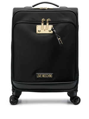 

Logo-plaque suitcase, Love Moschino Logo-plaque suitcase