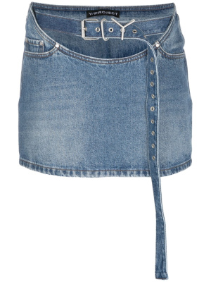 

Belted denim miniskirt, Y/Project Belted denim miniskirt