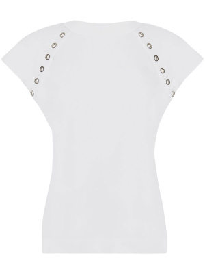 

Eyelet-embellished cotton T-shirt, Alexander McQueen Eyelet-embellished cotton T-shirt
