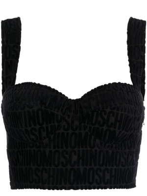 

Logo-embossed cropped top, Moschino Logo-embossed cropped top