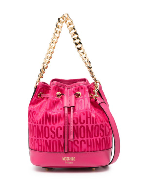 

Logo-jacquard bucket bag, Moschino Logo-jacquard bucket bag