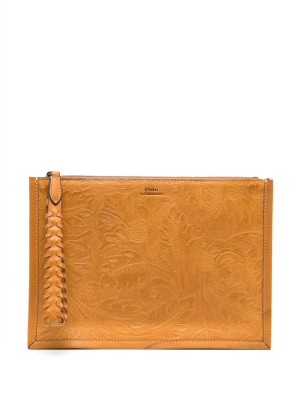 

Floral-motif clutch bag, Polo Ralph Lauren Floral-motif clutch bag