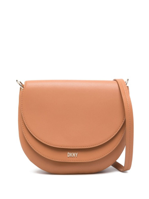 

Logo-lettering leather crossbody bag, DKNY Logo-lettering leather crossbody bag
