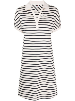 

Logo-embroidered striped dress, Tommy Hilfiger Logo-embroidered striped dress