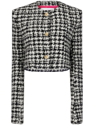 

Houndstooth-pattern wool-cotton jacket, Nina Ricci Houndstooth-pattern wool-cotton jacket