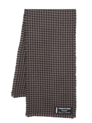 

Houndstooth-pattern wool scarf, Acne Studios Houndstooth-pattern wool scarf