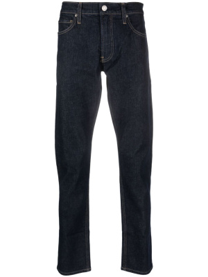 

Logo-patch slim-cut jeans, Calvin Klein Logo-patch slim-cut jeans