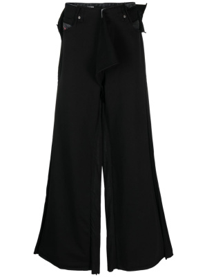 

Logo-patch wide-leg jeans, Diesel Logo-patch wide-leg jeans