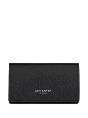 

Logo-print leather key holder, Saint Laurent Logo-print leather key holder