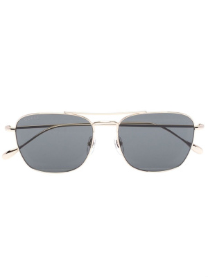 

Rectangle-frame double-bridge sunglasses, Gucci Eyewear Rectangle-frame double-bridge sunglasses