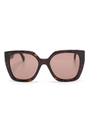 

Tortoiseshell oversized-frame sunglasses, Gucci Eyewear Tortoiseshell oversized-frame sunglasses