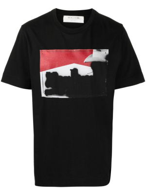 

Graphic-print crew-neck T-shirt, 1017 ALYX 9SM Graphic-print crew-neck T-shirt