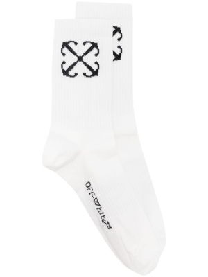 

Arrows-motif cotton socks, Off-White Arrows-motif cotton socks