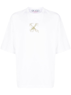 

Splash-print short-sleeve T-shirt, Off-White Splash-print short-sleeve T-shirt