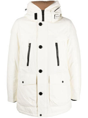 

Logo-print hooded coat, Woolrich Logo-print hooded coat