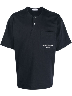 

Logo-print cotton T-shirt, Stone Island Logo-print cotton T-shirt