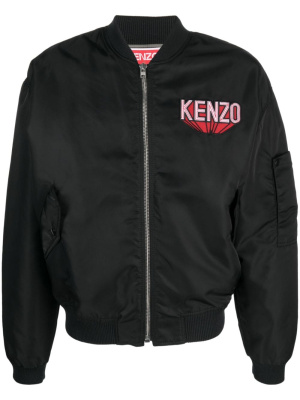 

Logo-patch cotton bomber jacket, Kenzo Logo-patch cotton bomber jacket