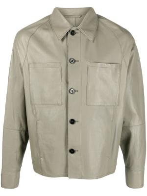 

Long-sleeve leather jacket, Emporio Armani Long-sleeve leather jacket