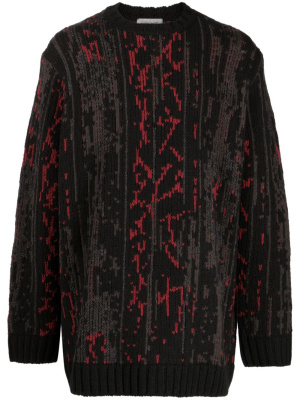 

Patterned intarsia-knit jumper, Yohji Yamamoto Patterned intarsia-knit jumper