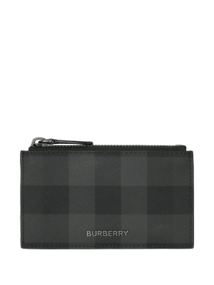 

Check zip-top card case, Burberry Check zip-top card case