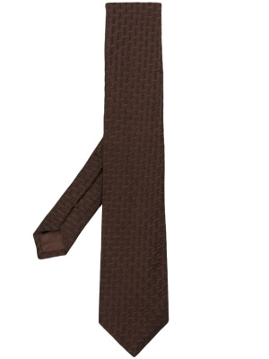

Interwoven-pattern silk-blend tie, Giorgio Armani Interwoven-pattern silk-blend tie