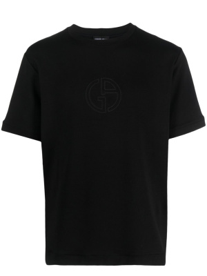 

Logo-embroidered round-neck T-shirt, Giorgio Armani Logo-embroidered round-neck T-shirt
