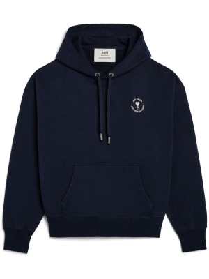 

X Antoine Dupont logo-embroidered hoodie, AMI Paris X Antoine Dupont logo-embroidered hoodie