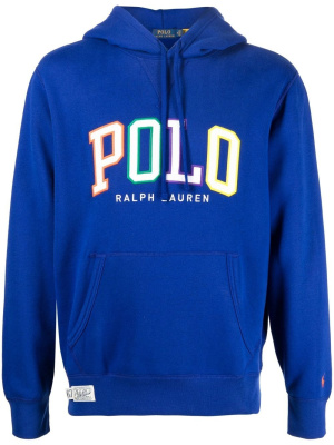 

Logo-patch drawstring hoodie, Polo Ralph Lauren Logo-patch drawstring hoodie