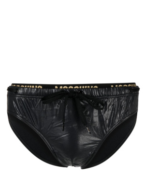 

Elasticated logo-waistband swim trunks, Moschino Elasticated logo-waistband swim trunks