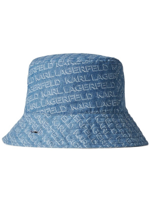 

All-over logo-print bucket hat, Karl Lagerfeld All-over logo-print bucket hat