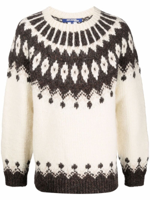 

Intarsia-knit jumper, Junya Watanabe Intarsia-knit jumper