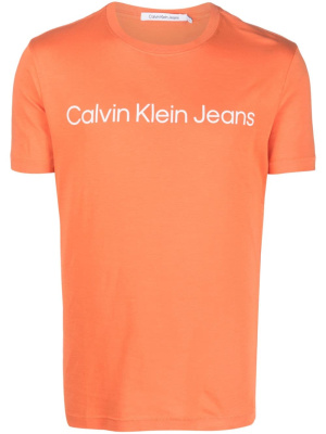 

Logo-print crew-neck T-shirt, Calvin Klein Jeans Logo-print crew-neck T-shirt