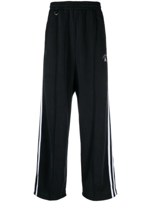 

Logo-embroidered stripe-detail track pants, Doublet Logo-embroidered stripe-detail track pants